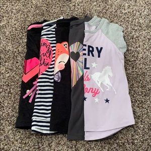 Lot of (5) size 4T girls tops